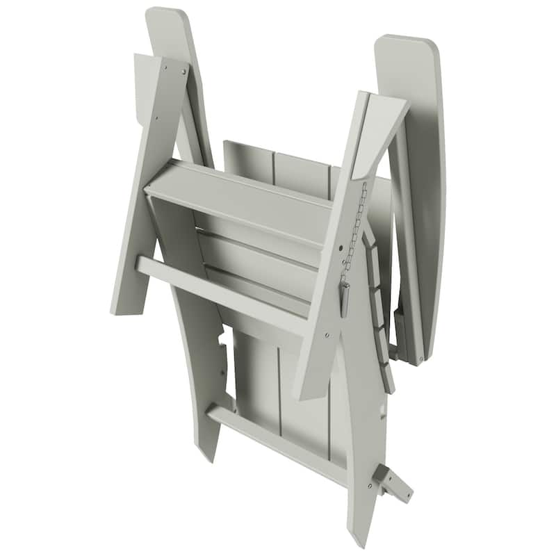 Shoreside Modern Eco-Friendly All Weather Commercial-Residential Folding Adirondack Chair