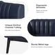 preview thumbnail 19 of 43, Alfons Industrial Leather Chair with Channel Tufting and Metal Leg by HULALA HOME