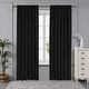 preview thumbnail 25 of 30, Deconovo Back Tab 42 Width Curtains Panel Pair 42 x 45 - Black