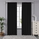 preview thumbnail 11 of 36, Deconovo Back Tab Blackout 42 Width Curtains (2 Panel) 42 x 63 - Black