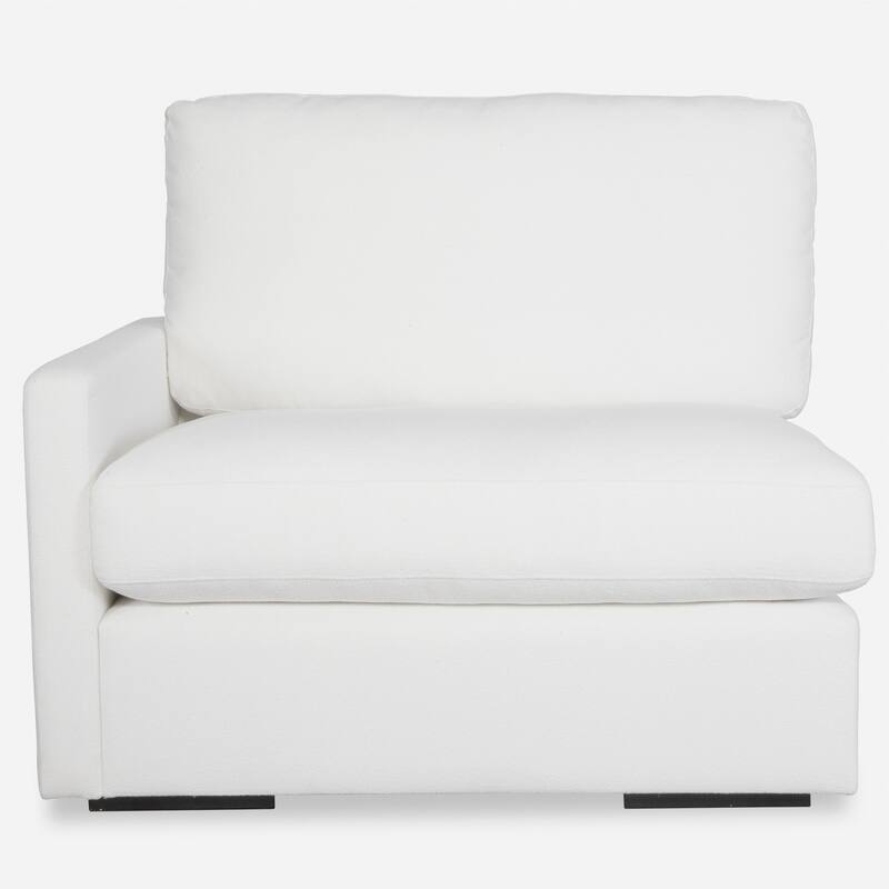 Uttermost 238-L-REFUGE Refuge 43" Wide Polyester Sectional Left Arm - Arctic White