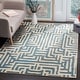 preview thumbnail 3 of 50, SAFAVIEH Amsterdam Selma Modern Rug 3' x 5' - Ivory/Light Blue - Rectangle