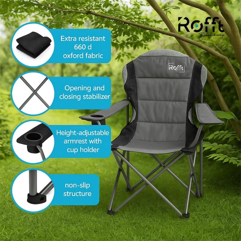 Oxford Fabric Single Folding Outdoor Chair