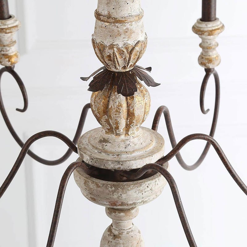 Urban Farmhouse 6-Light Chandelier French Country Rustic Classic Lights - D31.1" x H28"