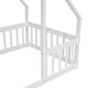preview thumbnail 53 of 52, Wood House-Shaped Twin Floor House Bed with Fence,Guardrails,Kids and Baby