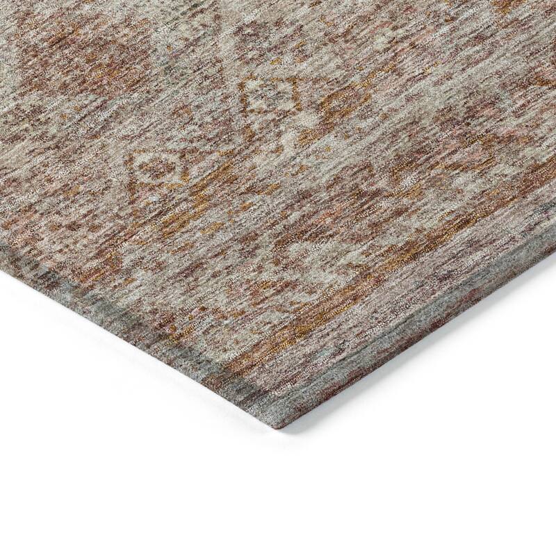 Machine Washable Indoor/ Outdoor Boho Moroccan Chantille Rug