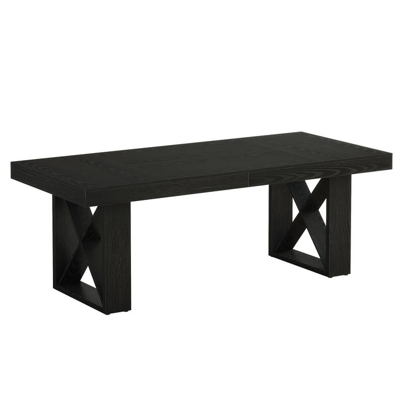 63-Inch Long Wood Conference Table, Simple Meeting Desk for Home Office & Small Team Gatherings