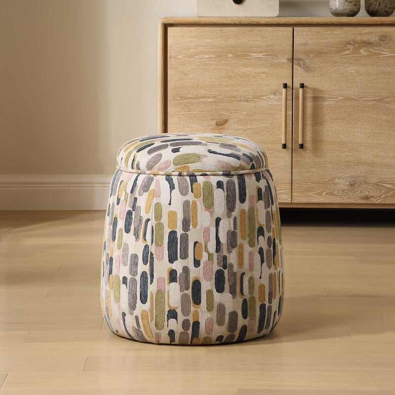 Uttermost Arem Upholstered Multi-Color Ottoman