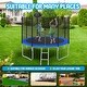preview thumbnail 2 of 7, Trampoline Outside Safety Net With Basketaball Hoop