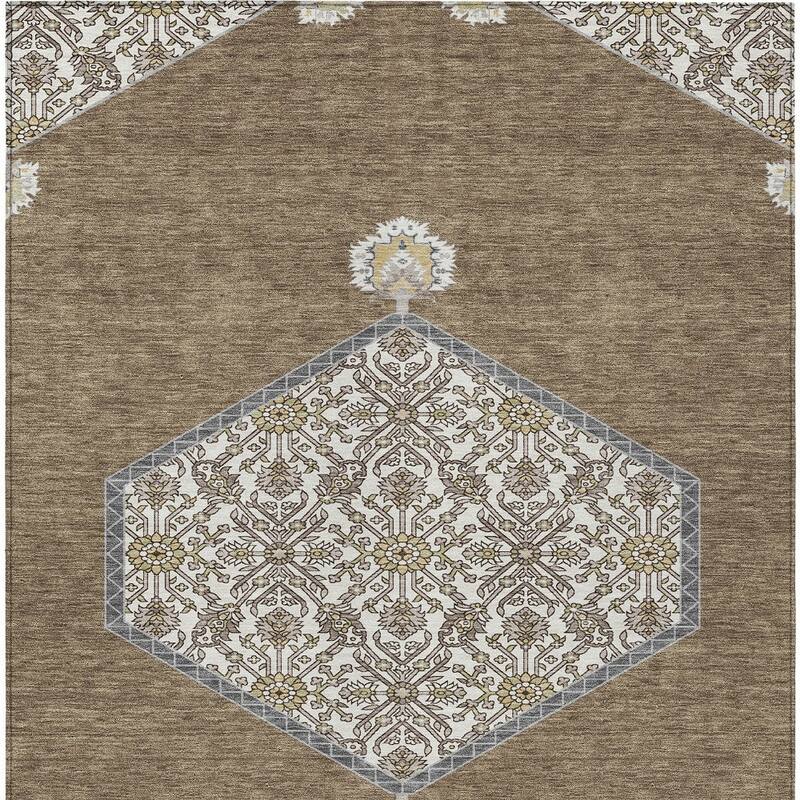 HomeRoots Oriental Traditional Rectangle Outdoor Rug