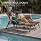 preview thumbnail 26 of 62, Set of 4 Lounge Chairs Outdoor Chaise Lounge with Arms and Adjustable Back