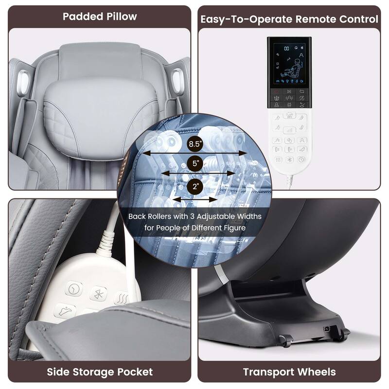 Comfort Full Body Massage Chair with Voice Control Heat Foot Roller