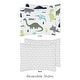 preview thumbnail 4 of 3, Sweet JoJo Designs Blue and Green Mod Dinosaur Collection Full/Queen 3-piece Bedding Set