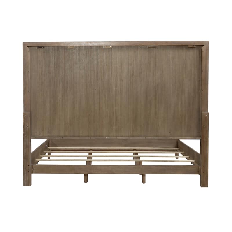 Liberty Furniture Brentwood Panel Bed in Sandstone Brown Oak - King or Queen