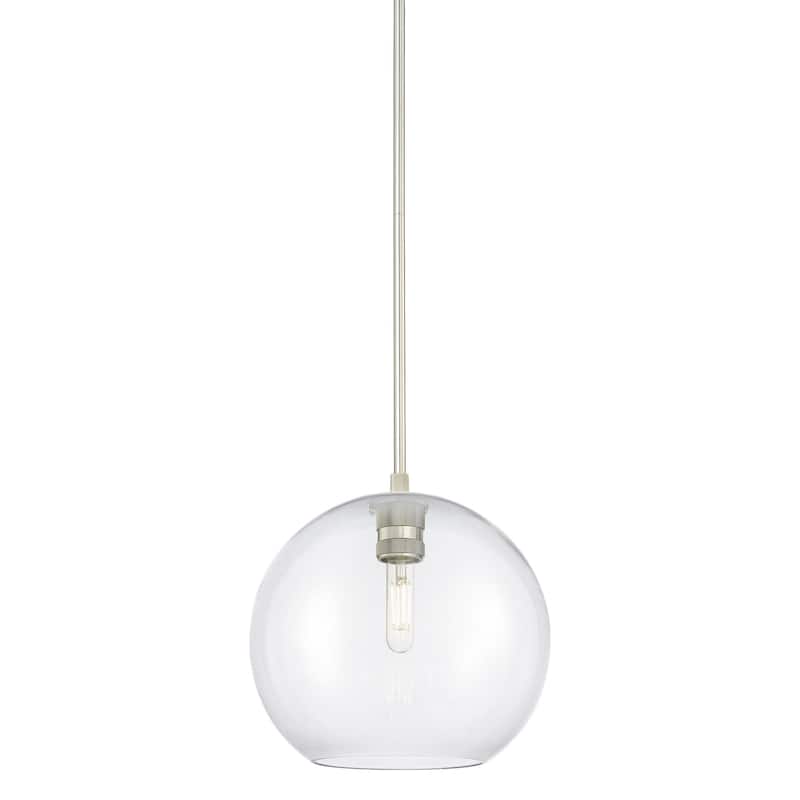 Innovations Lighting 434-1S-10-10 Crown Point Pendant Crown Point 10" - Polished Nickel / Clear