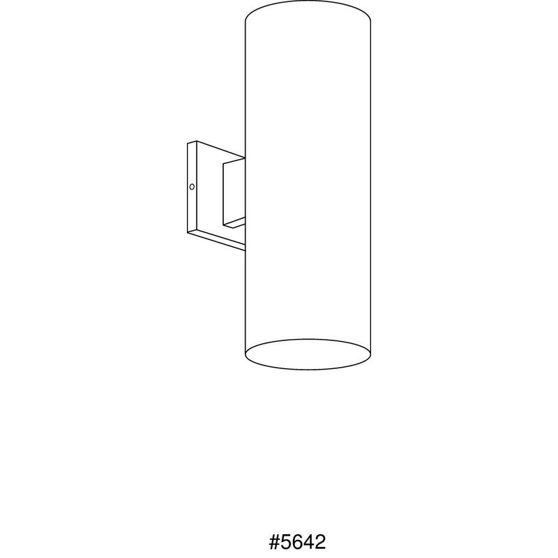 6" LED Outdoor Up Down Wall Cylinder - 19.500" x 10.250" x 8.500"