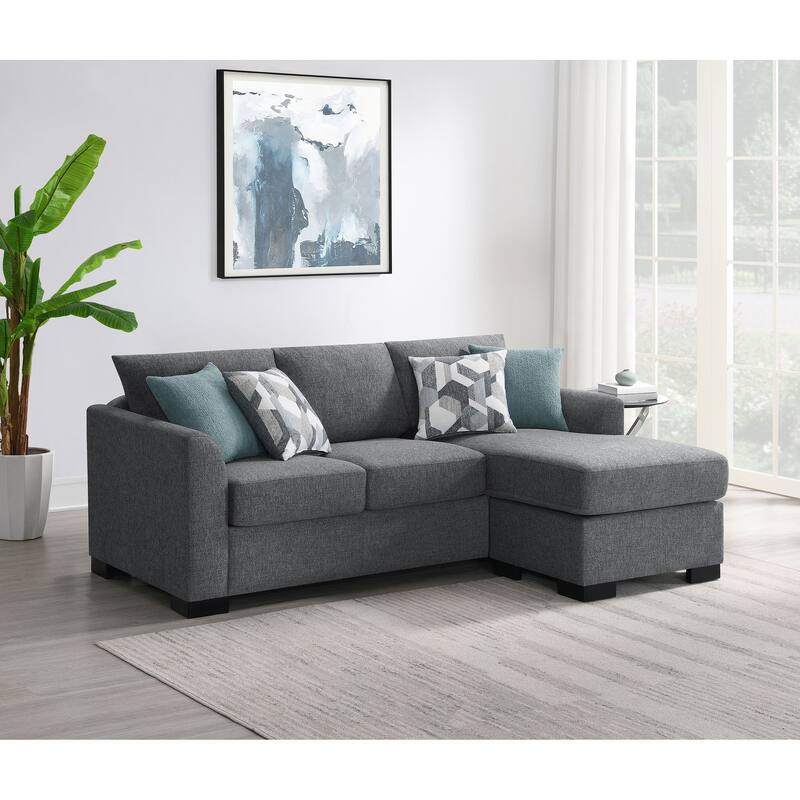 Pacheco Upholstered Sleeper Sectional Chaise Sofa - Grey