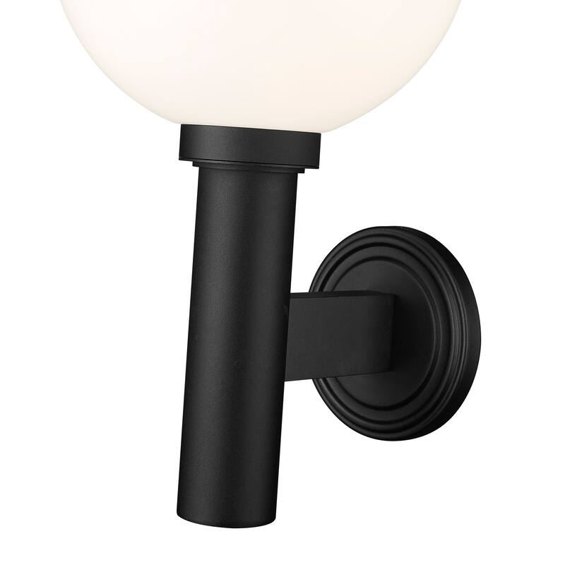 Laurent 1 Light Outdoor Wall Sconce - Black - Black