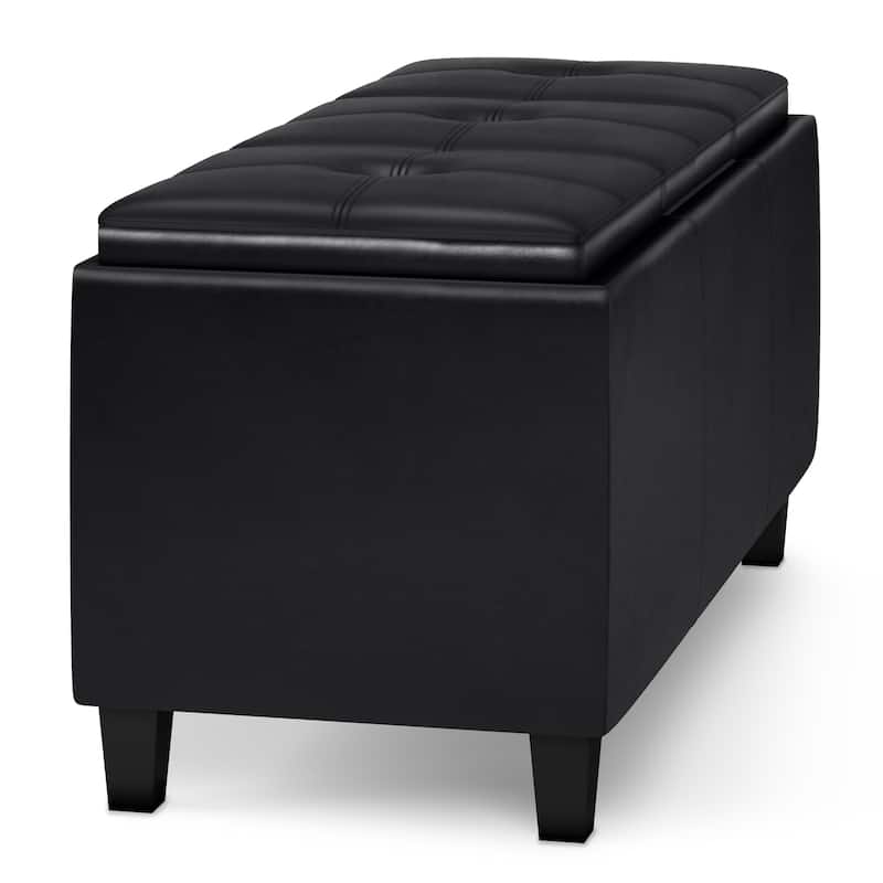 WYNDENHALL Franklin 42 inch Wide Contemporary Rectangle Storage Ottoman
