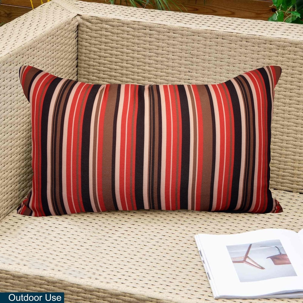 Decorative Indoor Outdoor Waterproof Throw Pillows 12''x20'' Inches with Inserts for Your Patio Furniture, Chairs, Indoor Décor