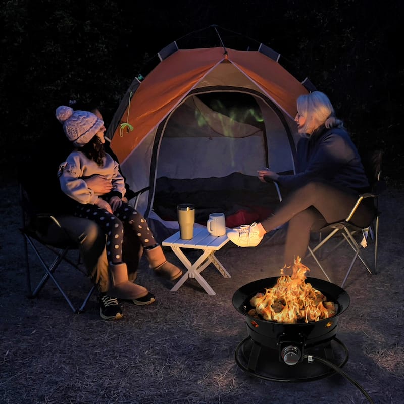 Flame King Smokeless Propane Fire Pit, 19-inch Portable Firebowl