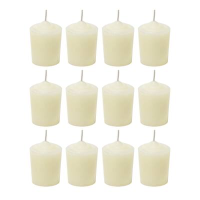 Ivory Unscented 15 Hours Votive Candles Pack of 12