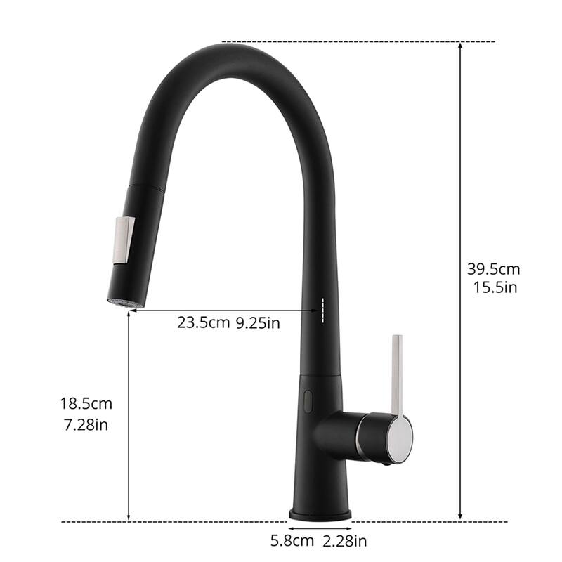 Touchless Kitchen Faucet With Pull Down Sprayer Single Handle Kitchen Sink Faucet One Hole Laundry Vanity Smart Hand-Free Taps