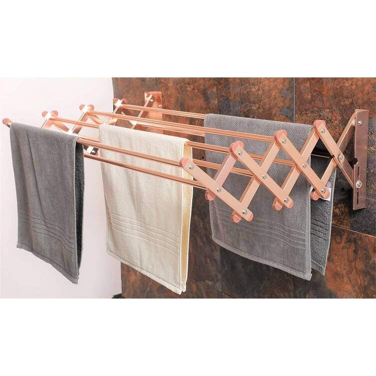 Collapsible Aluminum Wall Drying Rack - 60 lb Capacity