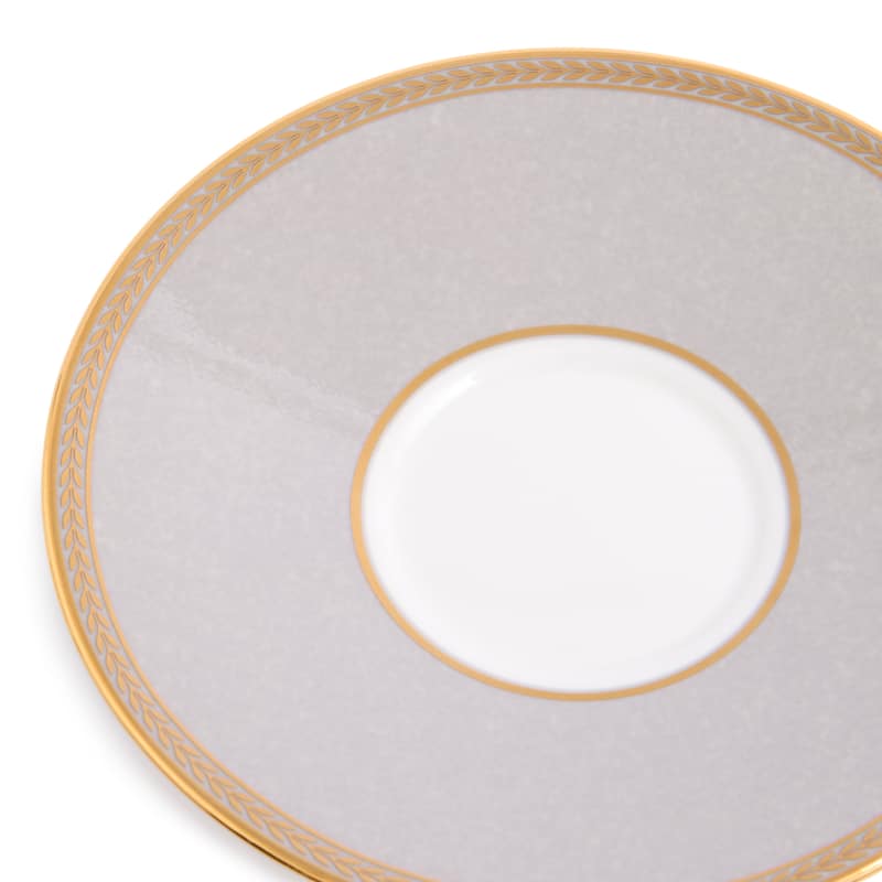 Wedgwood Renaissance Grey Teacup Saucer 8.45oz Set of 2 - 8.45 oz
