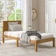preview thumbnail 1 of 4, Twin Size Wooden Platform Bed with Headboard and Strong and Durable Frame and Plenty Storage Space Yellow