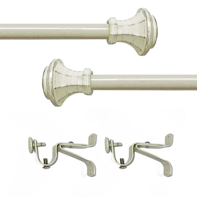 Achim Buono II Carson Curtain Rod and Finial Set