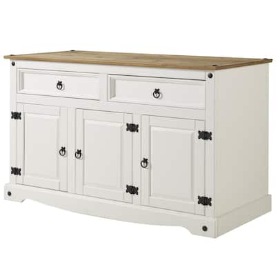 Wood Buffet Sideboard Corona White | Furniture Dash - N/A