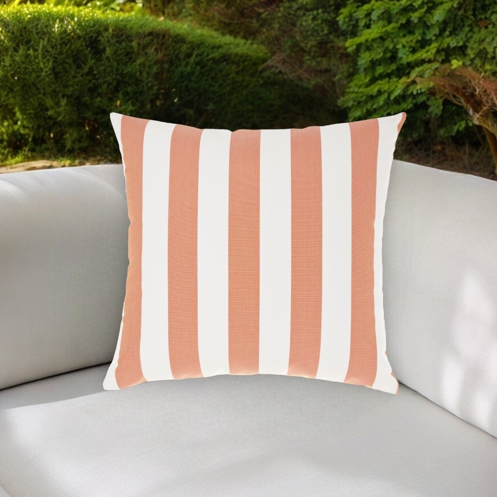 Orange striped cushions store