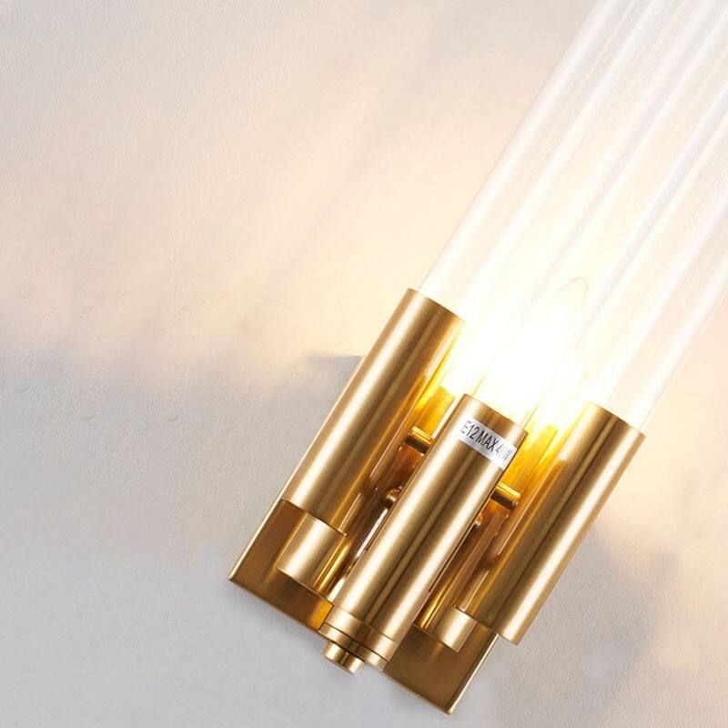 Transitional 1 Light Gold Frame Wall Sconce