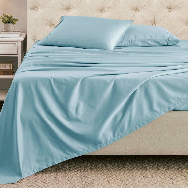 Superior Cotton Blend 1400-1500 Thread Count Solid Deep Pocket Bed Sheet Set