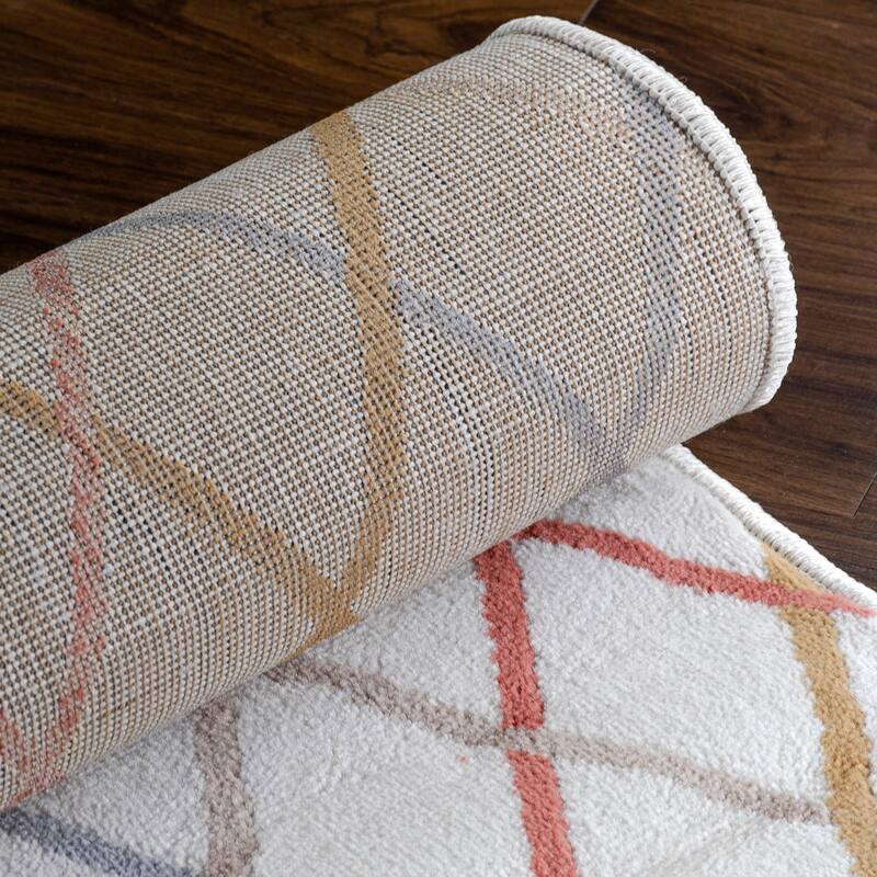 Superior Modern Geometric Diamond Trellis Indoor Area Rug