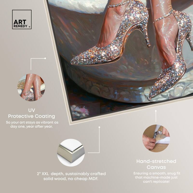 Champagne Bath Party Canvas by Art Remedy