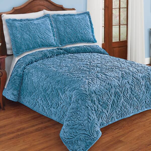 Cozy Textured Medallion Fake Fur Quilt On Sale Bed Bath & Beyond