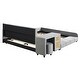 preview thumbnail 9 of 14, Full Velvet Mother & Child Upholstered Platform Bed, Gray