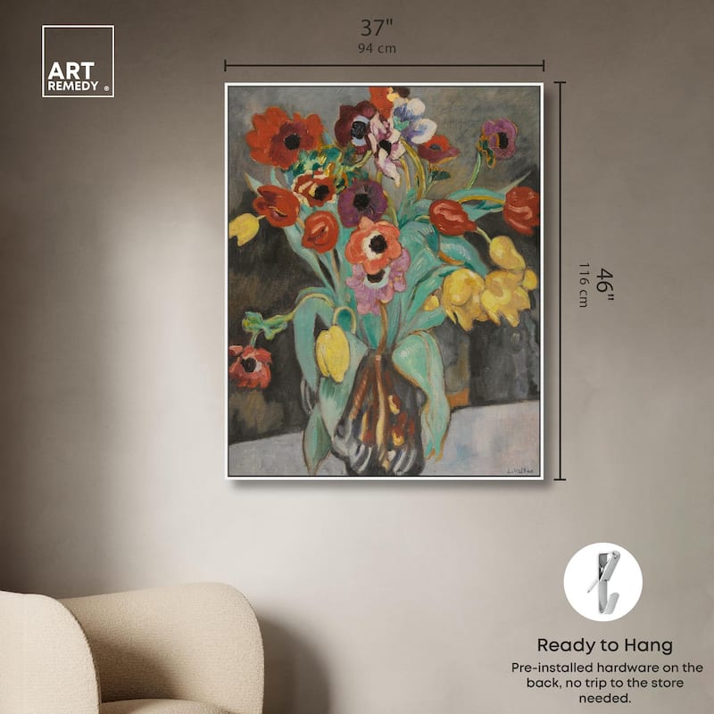 Valtat Anemones Tulipes Canvas by Art Remedy