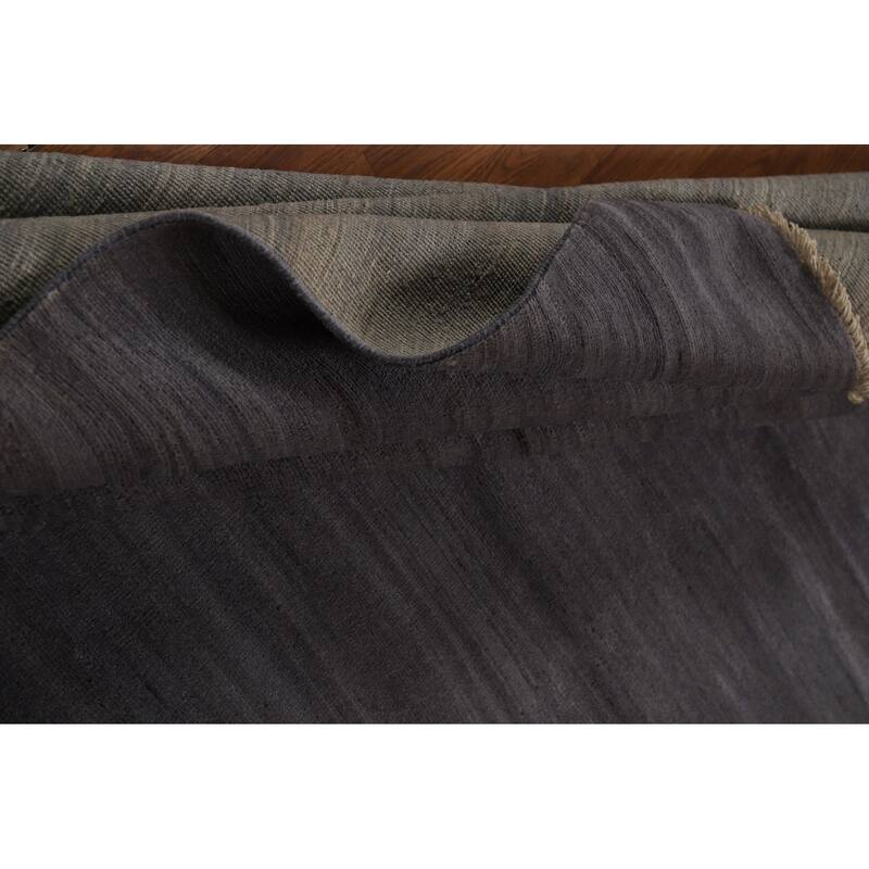 Grays & Blues Modern Gabbeh Oriental Area Rug Hand-Knotted Wool Carpet - 6'5" x 9'5"