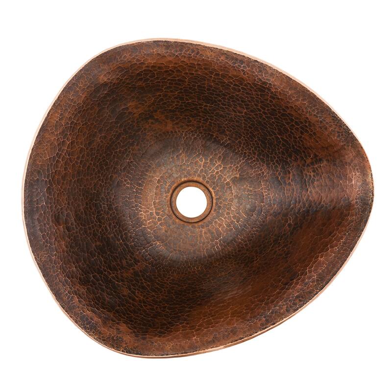 17-in Free Form Hand Forged Old World Copper Vessel Sink (PVSHELL17)