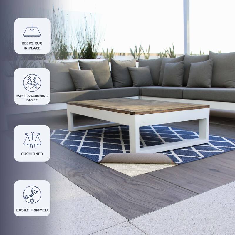 Outdoor Non Slip Rug Pad by Slip-Stop - Ivory