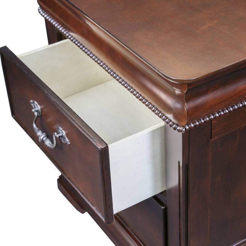 Diva Traditional Cherry Solid Wood 3-Piece Poster Bedroom Set by Furniture of America