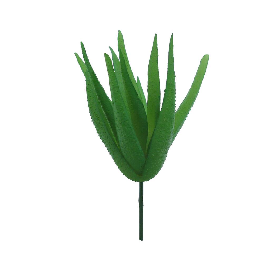 Set of 6 Pcs Artificial Aloe Vera Succulent Stem Plant Greenery Pick Spray Branch 5in - 5" H x 2" D