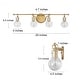 preview thumbnail 7 of 42, Modern 3-Light Gold Bathroom Vanity Light Organic Bulb Shape Glass Wall Sconce