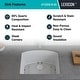preview thumbnail 5 of 5, 23 Inch Lexicon Platinum Quartz Composite Drop-in Undermount D-Shaped Single Bowl Galaxy White Kitchen Sink LP-2321D-W-SO
