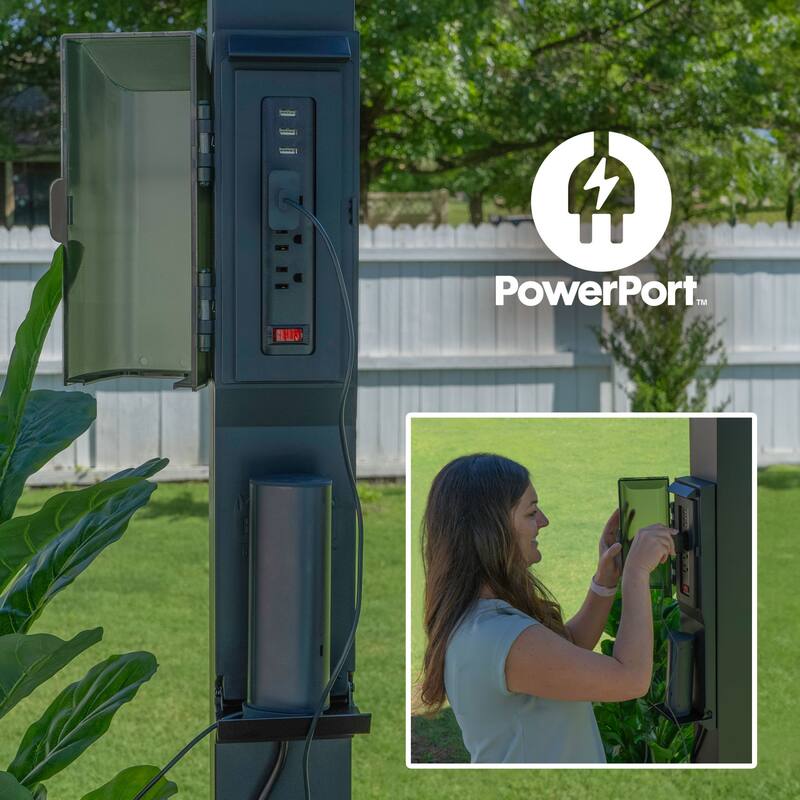 Backyard Discovery Sarasota 10'x10' Galvanized Steel Louvered Pergola