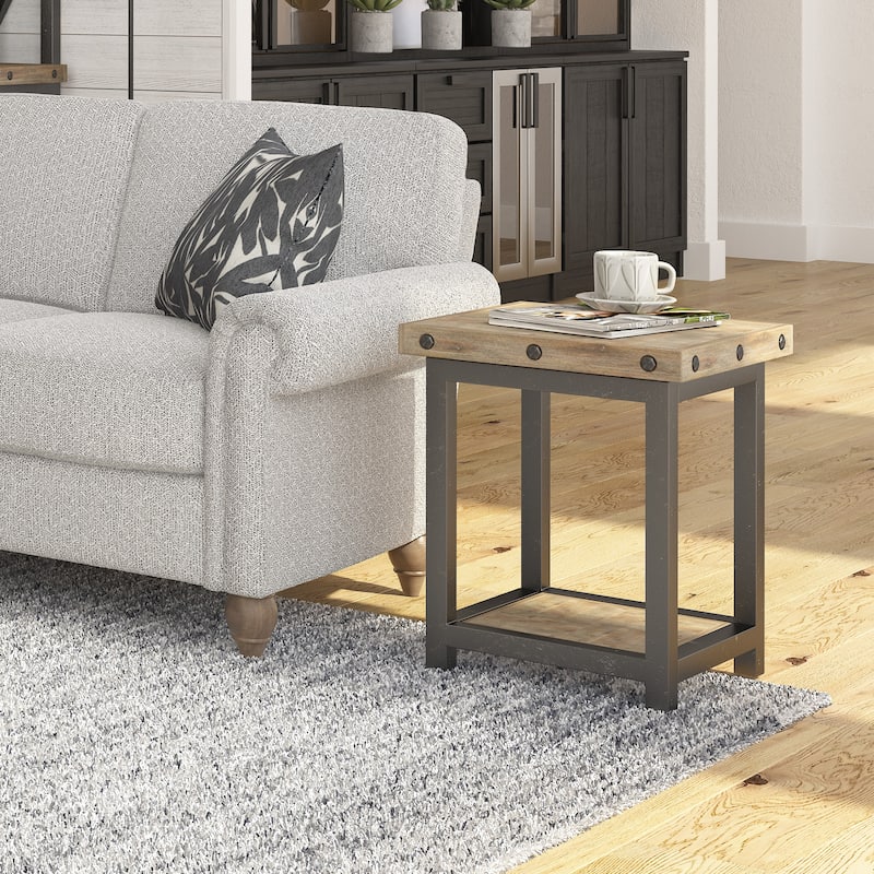Carpenter Brown Wood Chairside Table - 18" x 23" x 18"