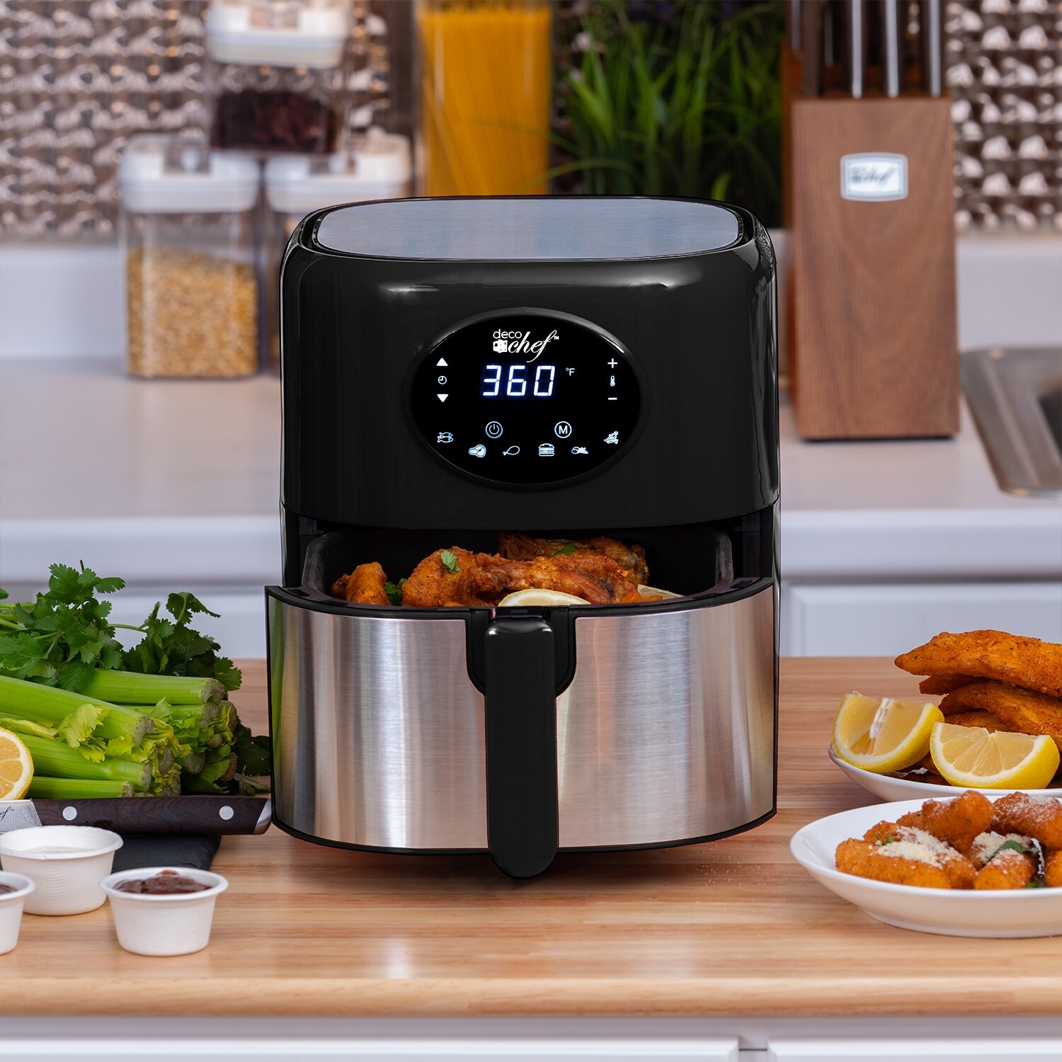 Deco Chef 12.7 QT Digital Air Fryer Oven & Presets - Black - Deco Gear
